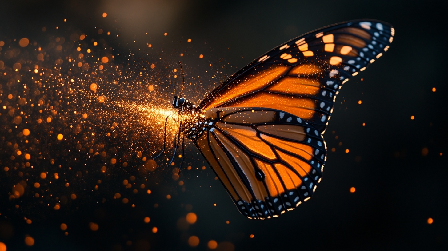 Monarch with golden trail